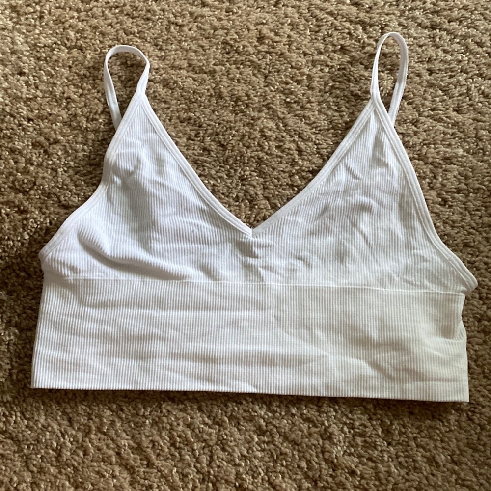 White cropped tank top
